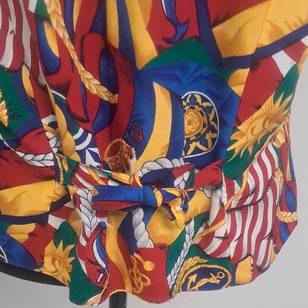 Pendleton Multicolor Nautical Print Sleeveless Bl… - image 3